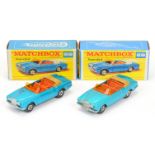 Matchbox Superfast pair (1) 69a Rolls Royce Silver Shadow Convertible - metallic blue body with t...