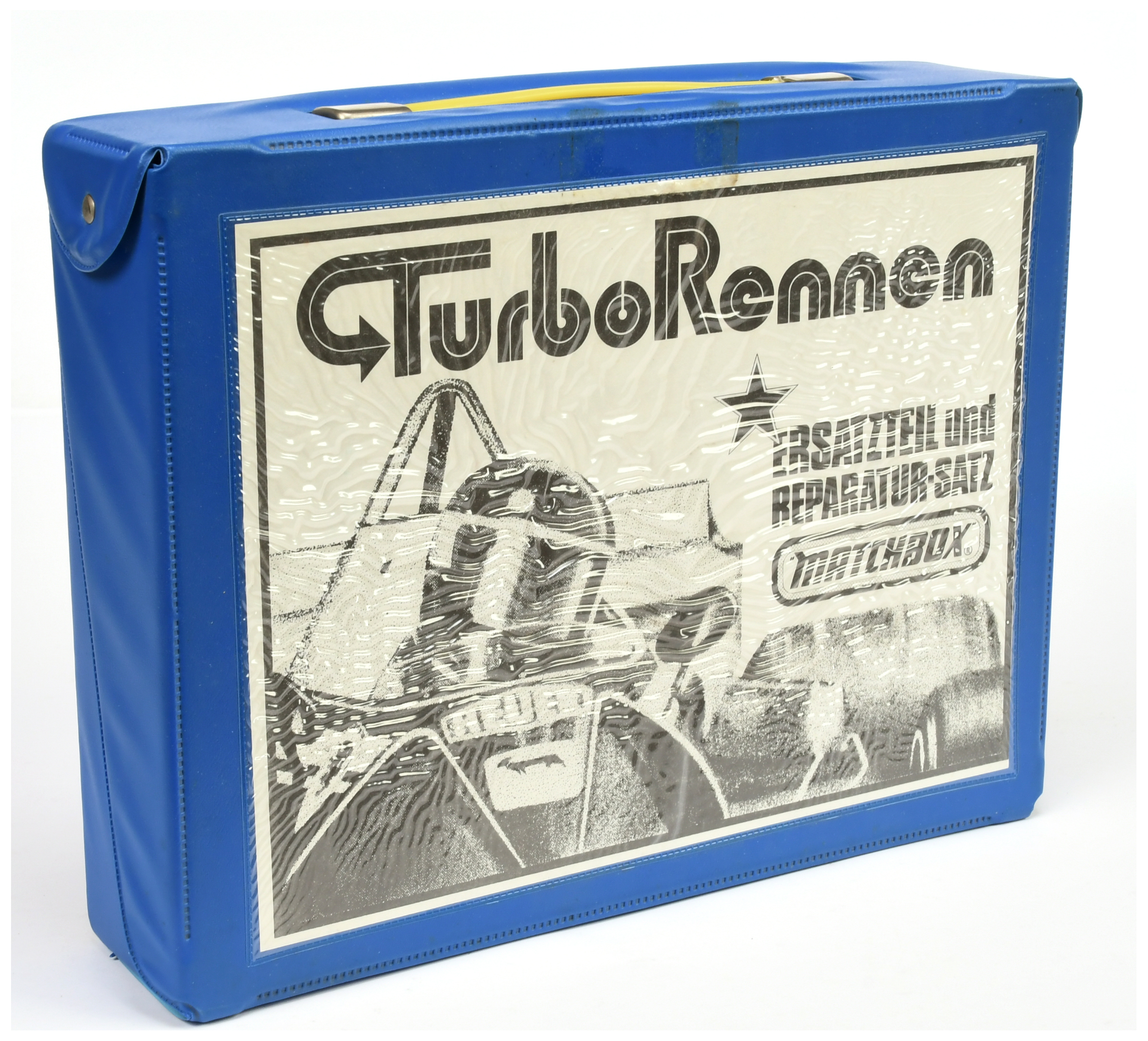 Matchbox Superfast unreleased 48-car Carry Case with German Market black & white label "Turbo Ren...