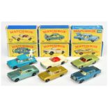 Matchbox Regular Wheels group of Cars (1) 36c Opel Diplomat - chrome engine, matt black base with...