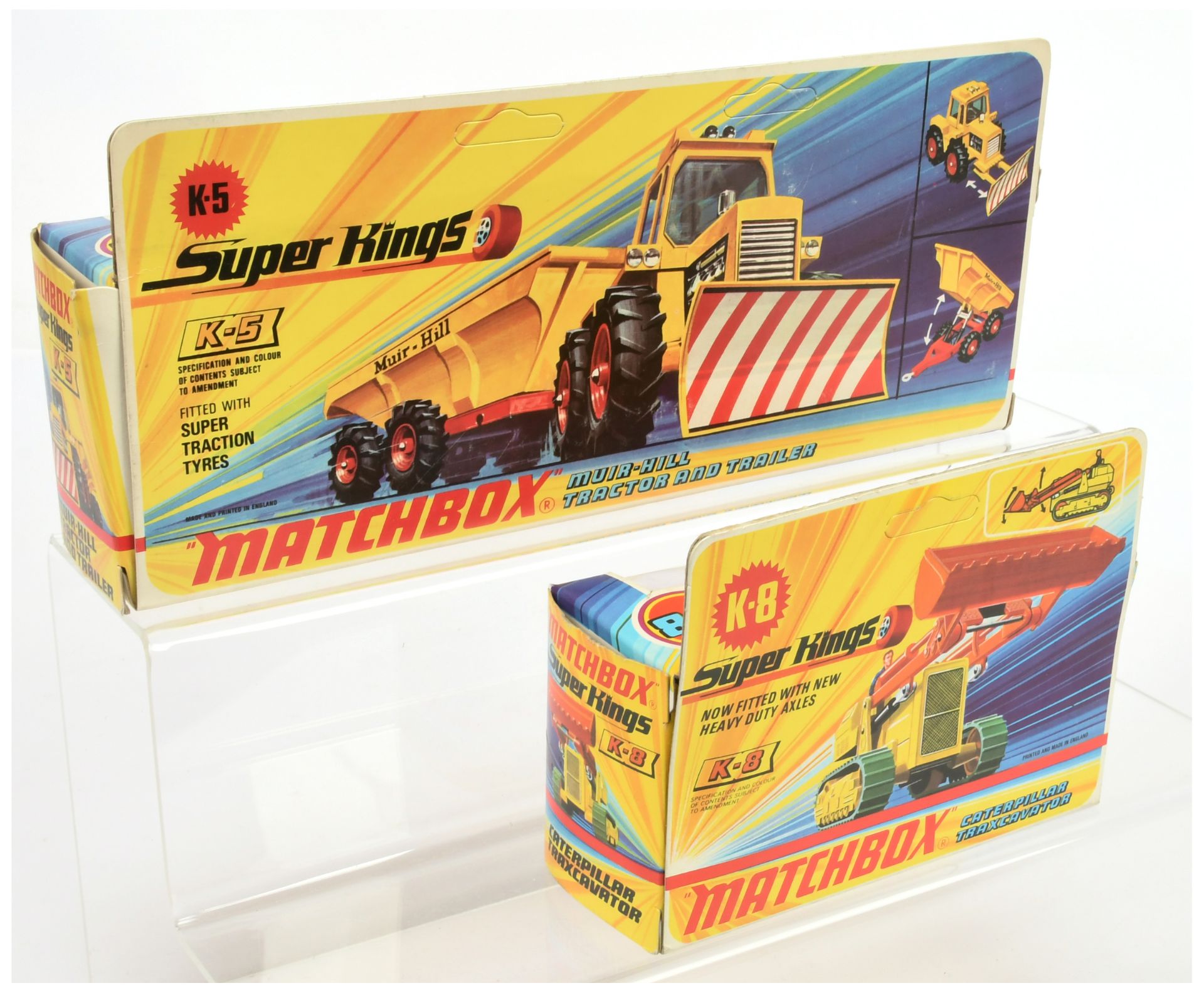 Matchbox Superkings  A Pair - (1) K5 Muir-Hill Tractor with front blade and Tipping Trailer - Yel... - Bild 3 aus 3