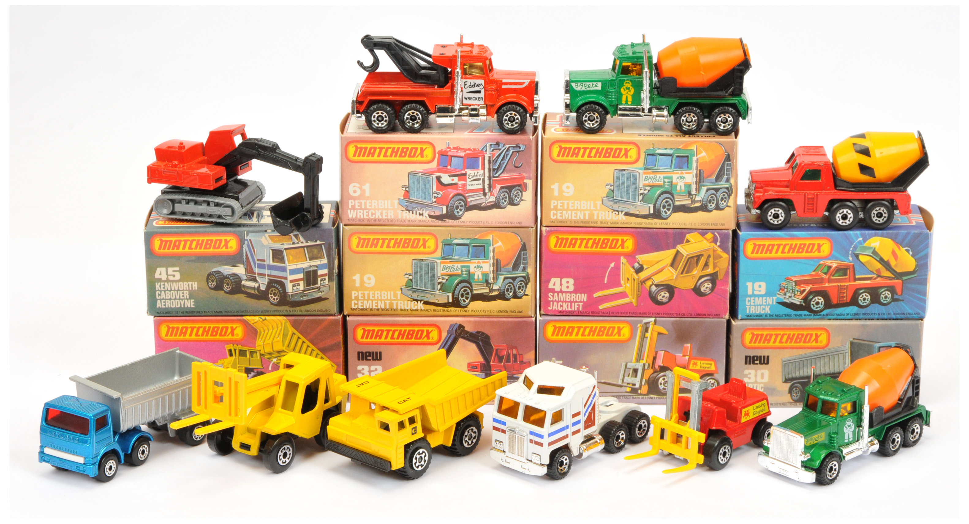 Matchbox Superfast A Group Of 10 To Include -19d Cement Truck - Green with yellow side tampo prin...
