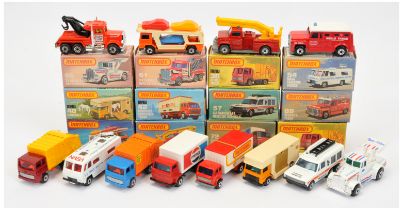 Matchbox Superfast A Group of 12 To Include - 11c Bedford Car transporter - Orange with cream bac...