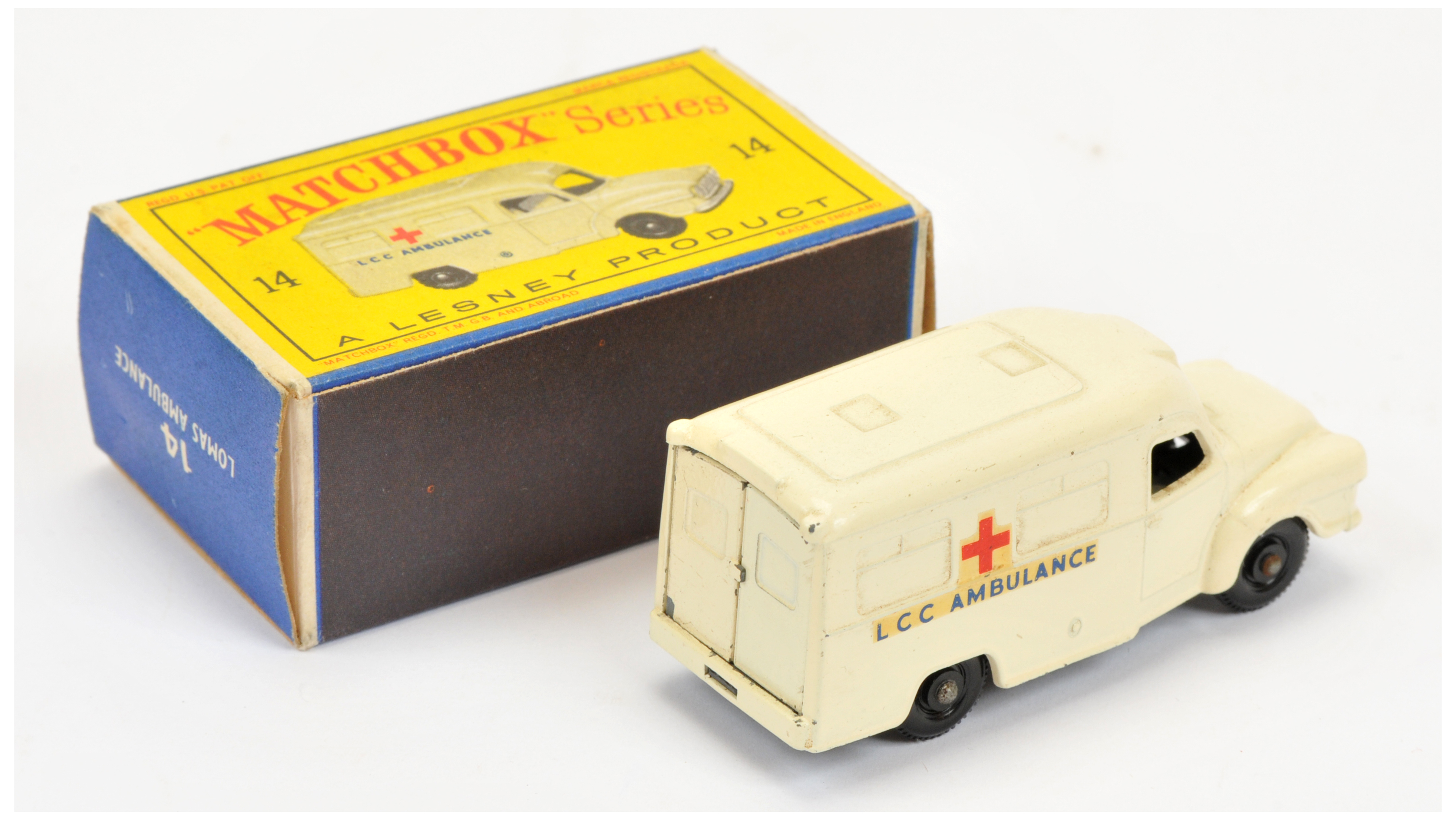 Matchbox Regular Wheels 14c Bedford Lomas Ambulance - Stannard Code 17 - off white body with silv... - Image 2 of 2