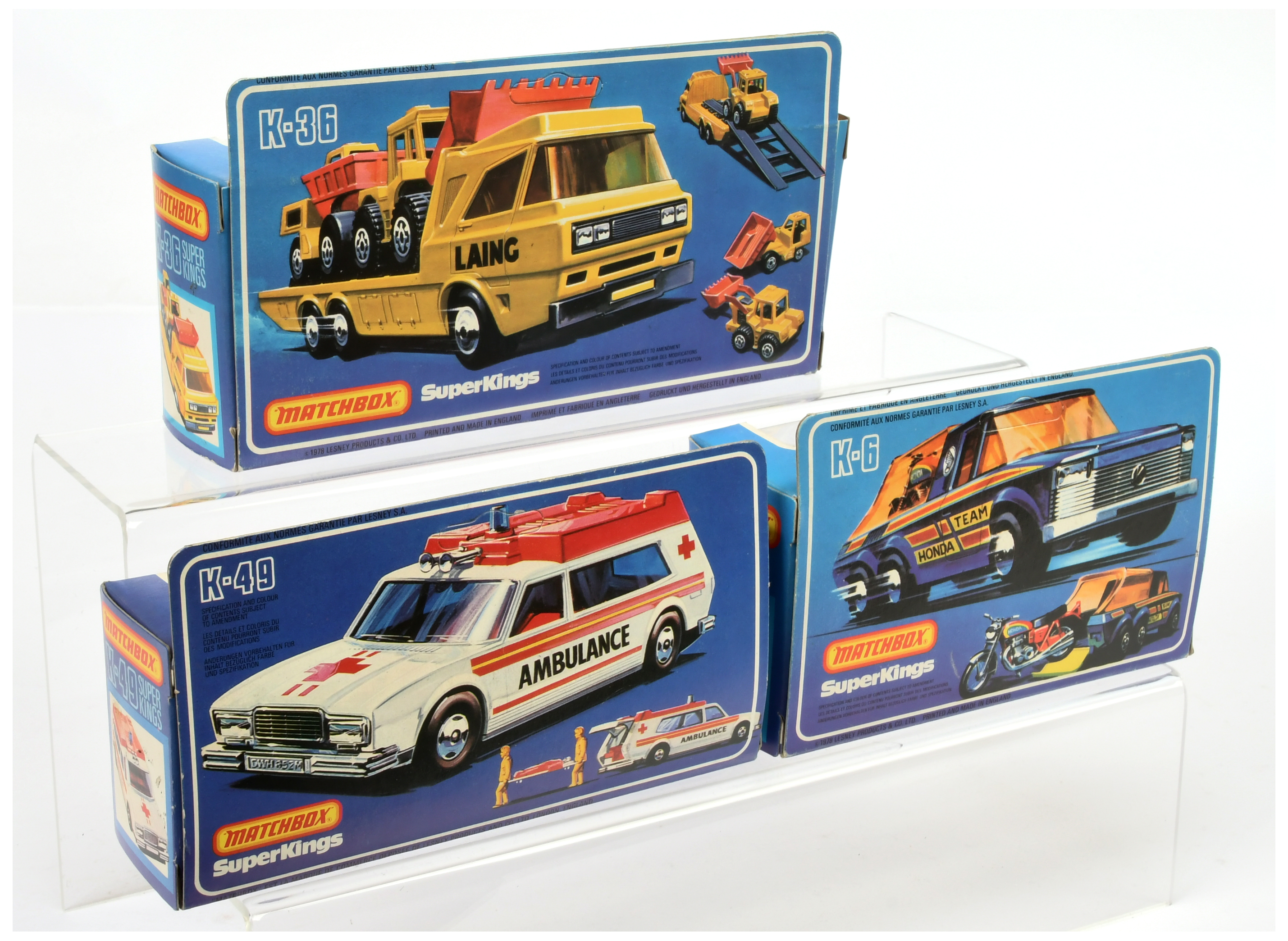 Matchbox Superkings  A Group 3 To Include (1) K6 Motorcycle transporter - Blue  with Superfast Ho... - Image 2 of 2