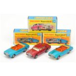 Matchbox Superfast Rolls Royce Group Of 3 - (1) 24a Silver shadow - Metallic red body, pale pink ...