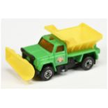 Matchbox superfast Snowplough Pre-production Trial model - green body with "Intercom City" decals...