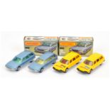 Matchbox Superfast 12d Citroen CX - (1) Metallic blue, pale yellow interior, silver base, clear w...