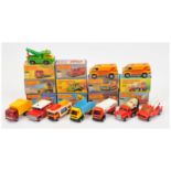 Matchbox Superfast Group Of 10 To Include - 19 Cement Mixer, 63 freeway gas tanker "Burmah" - red...