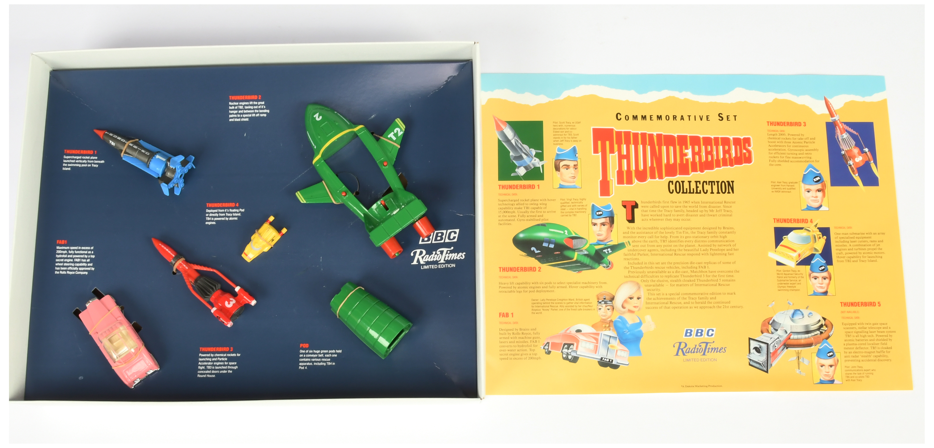Matchbox "Thunderbirds" Commemorative Set produced for "BBC Radio Times" - Image 2 of 2