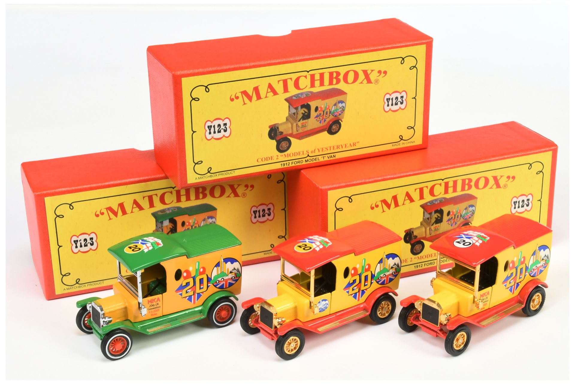 Matchbox Models of Yesteryear Code 2 issues (1) Y12-3 Ford Model T Van "MICA 20th UK Convention" ...
