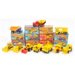 Matchbox Superfast Group Of Construction Related 10  To Include - 26 Site Dumper - Yellow, 29 Tra...