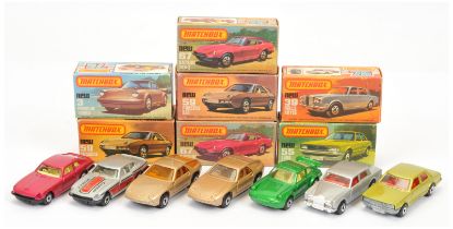 Matchbox Superfast Group Of 7 To Include  - 3c Porsche 911 - green, 39b Rolls Royce - Silver, red...