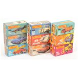 Matchbox Superfast A Group Of 9 Empty boxes To Include - 54d mobile Home, 71c Cattle Truck  plus ...