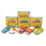 Matchbox Superfast group of Cars to include 64a MG 1100 - metallic blue body) 67a Volkswagen 1600...