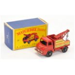 Matchbox Regular Wheels 13c Ford Thames Trader Wreck Truck - red body with silver trim, closed la...