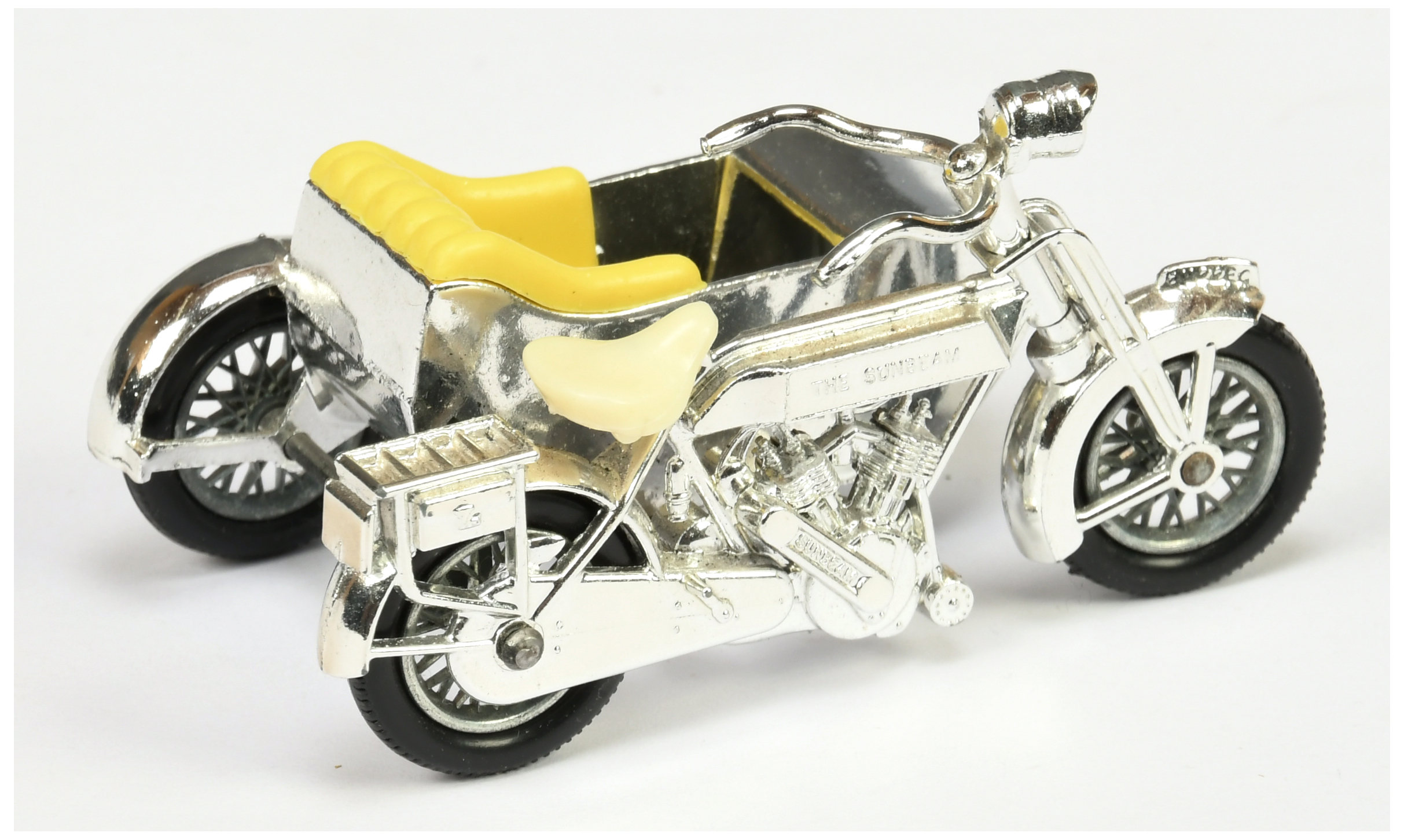 Matchbox Models of Yesteryear Y8 1914 Sunbeam Motorcycle and Milford Sidecar - chrome body with c... - Image 2 of 2