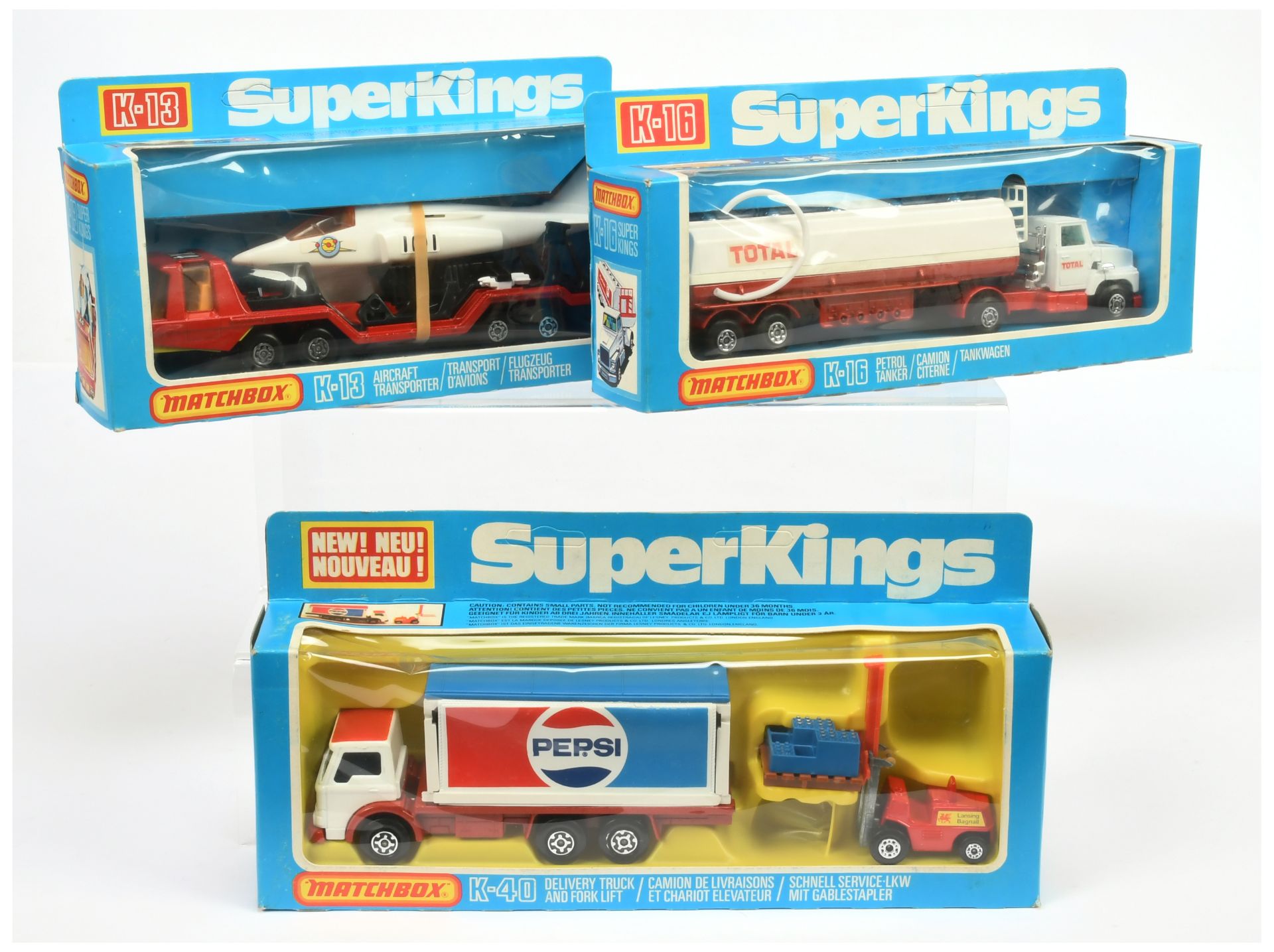 Matchbox Superkings  A Group Of 3 To Include (1) K13 Aircraft Transporter Red and Black with whit...