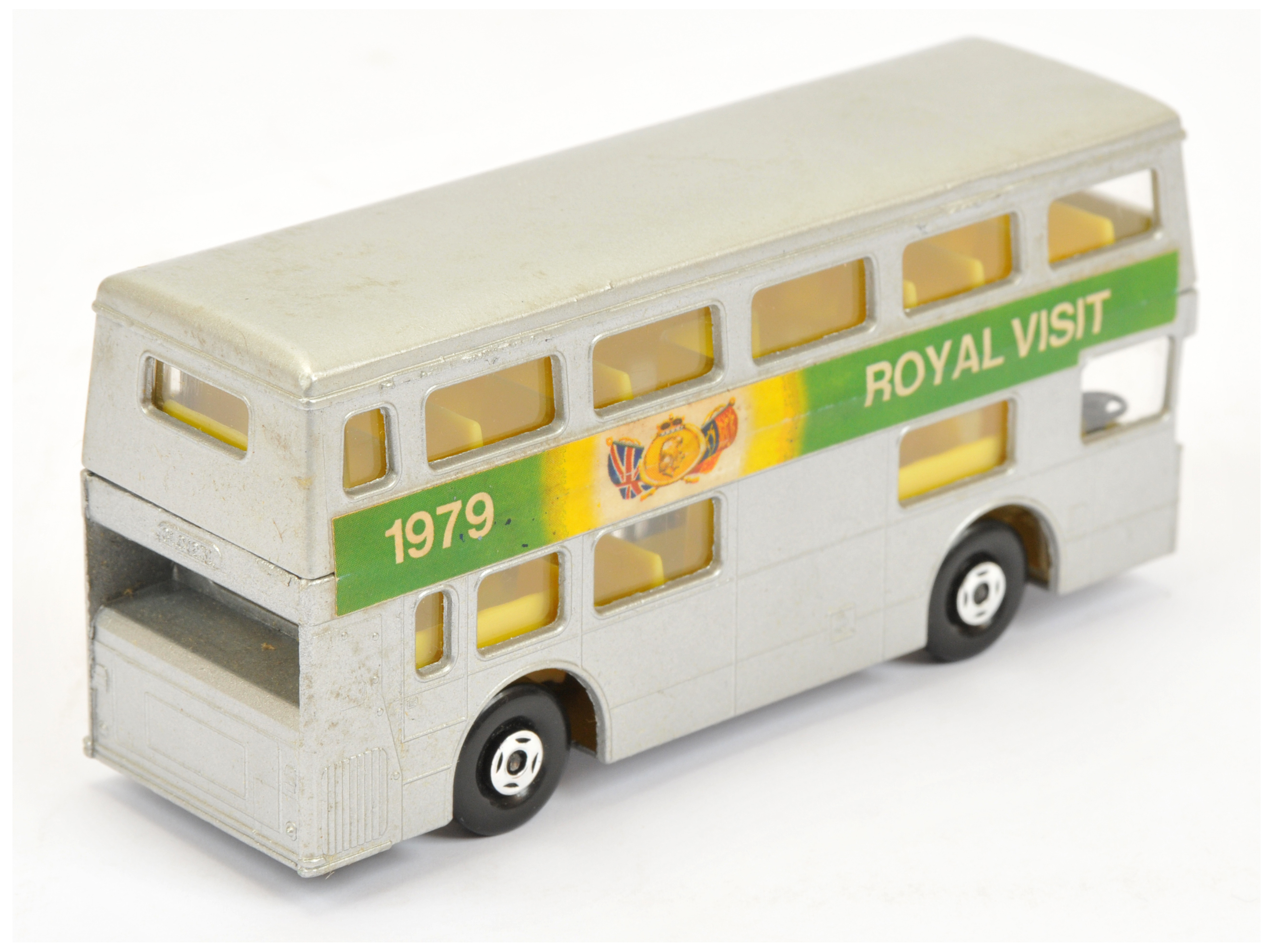 Matchbox Super Kings K15 Daimler Fleetline Londoner Bus - factory trial model "1979 Royal Visit t... - Bild 2 aus 3