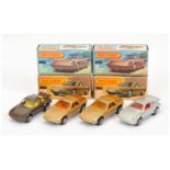 Matchbox Superfast Group Of 4 To Include - (1) Porsche Turbo - Brown body, lemon interior, black ...