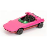 Matchbox Speed Kings K31 Bertone Runabout factory trial model - Hot pink body, dark green windscr...