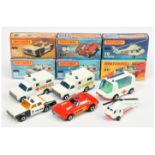 Matchbox Superfast Group Of 6 Emergency Vehicles To Include - 10 Plymouth "Police" Car - Black an...