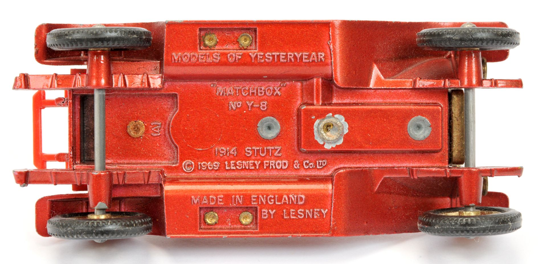 Matchbox Models of Yesteryear Y8 1914 Stutz Roadster Colour Trial model - glossy dark red body & ... - Bild 3 aus 3