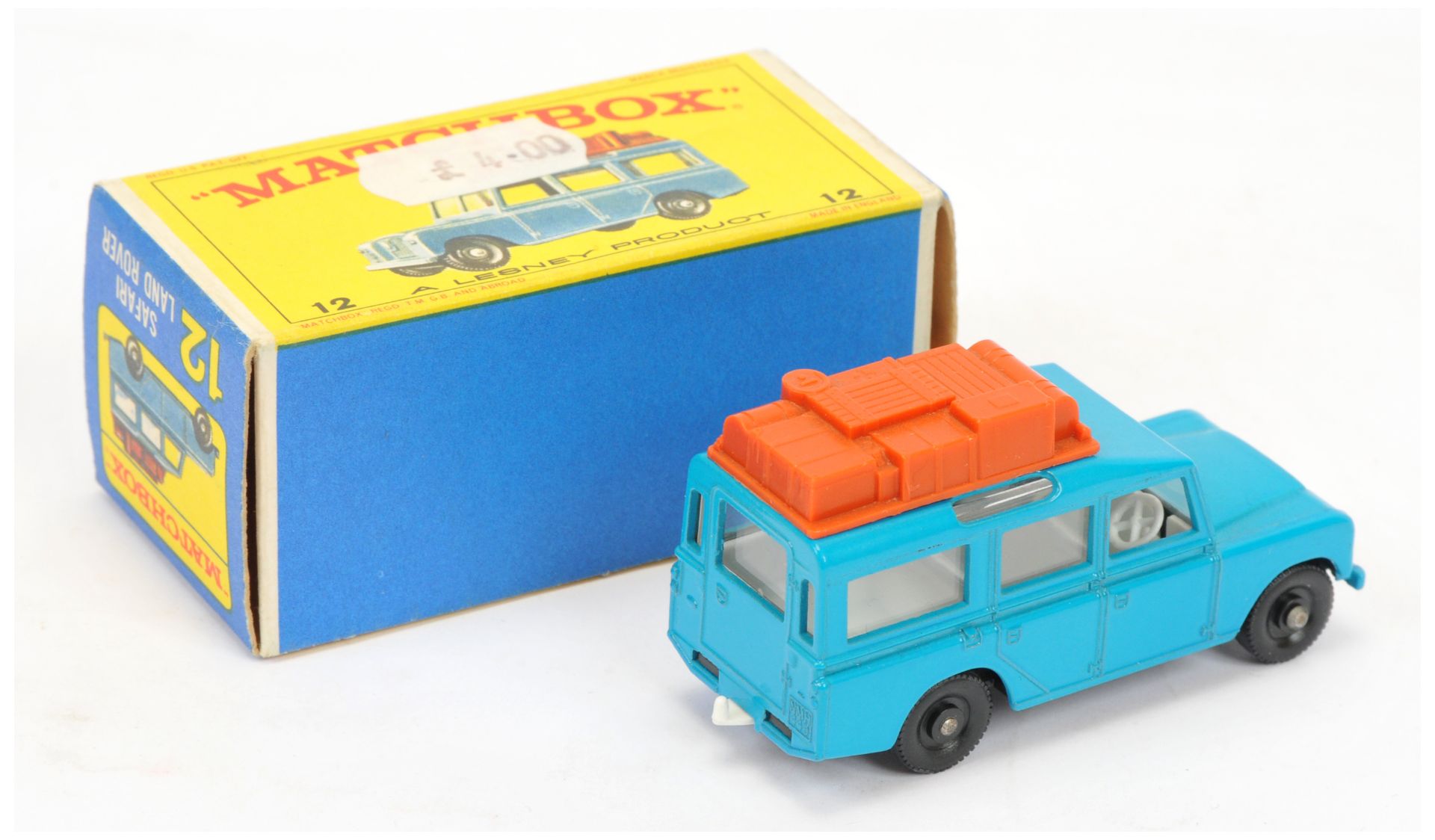 Matchbox Regular Wheels 12c Land Rover Safari - blue body with burnt sienna luggage, white interi... - Bild 2 aus 2