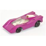 Matchbox Superfast 7b Hairy Hustler Pre-production Colour Trial -purple body, clear windows, whit...