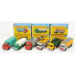 Matchbox Regular Wheels group of Commercial Vehicles to include 44c GMC Refrigerator Truck; 4d Do...