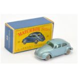 Matchbox Regular Wheels 25b Volkswagen Beetle - Stannard Code 4 - metallic silver-blue body with ...