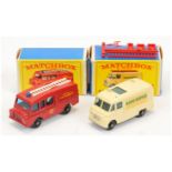 Matchbox Regular Wheels pair (1) 57C Land Rover Fire Truck "Kent Fire Brigade" - red, grey plasti...