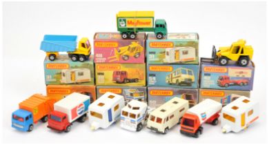 Matchbox Superfast A Group of 10 To Include - 31c Caravan - White with yellow door, 42c Mercedes ...