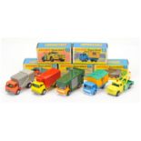 Matchbox Superfast Group Of  5 - (1) 7a Refuse truck - Orange, grey and silver (2) 13a Dodge Wrea...