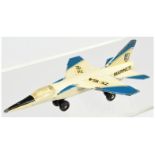 Matchbox Skybusters SB4 Mirage F1 Pre-production Trial model - white fuselage with blue stripes, ...