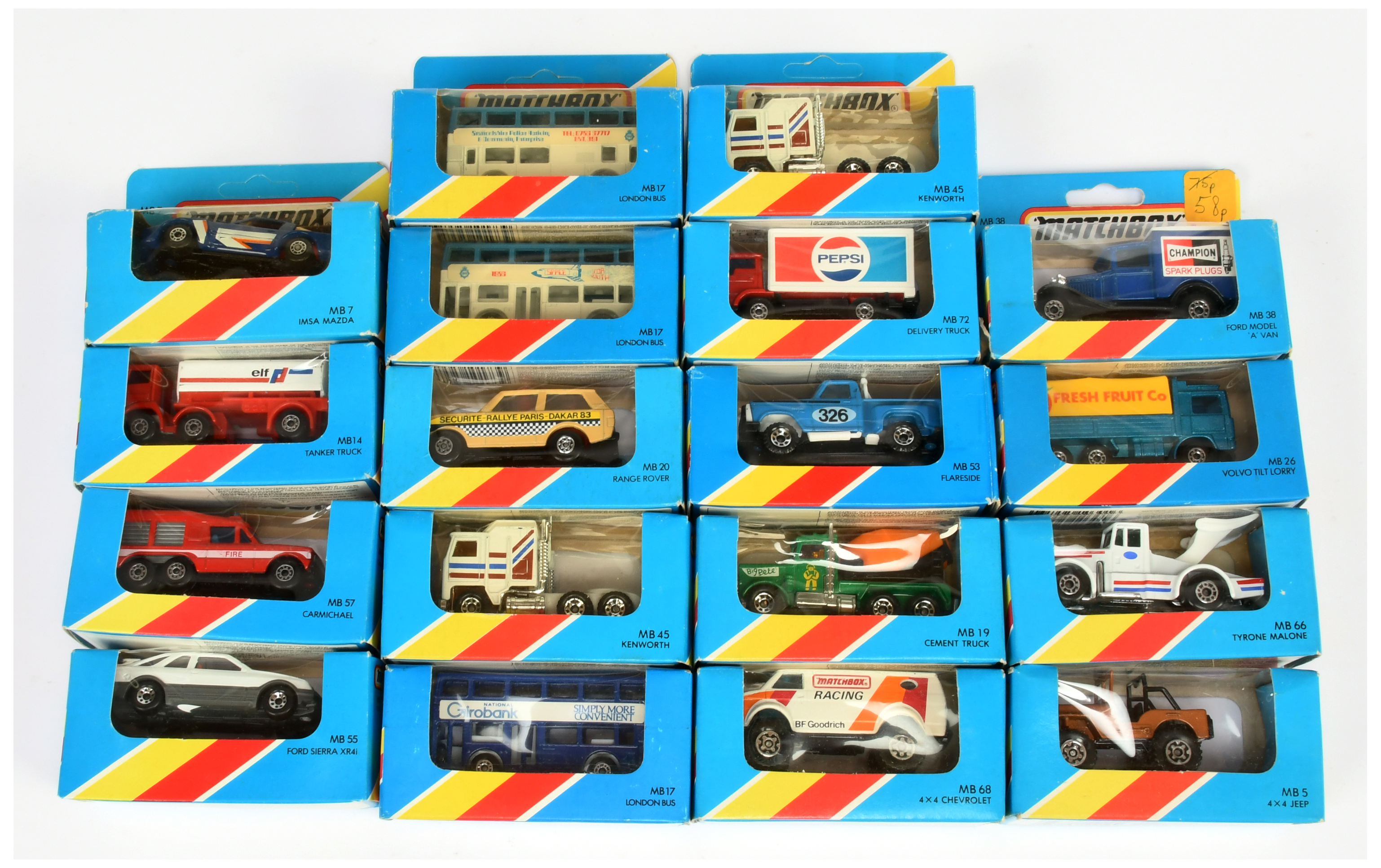 Matchbox Superfast A Group of 1980's issues To Include - MB14 Petrol Tanker "ELF", MB55 Ford Sier...