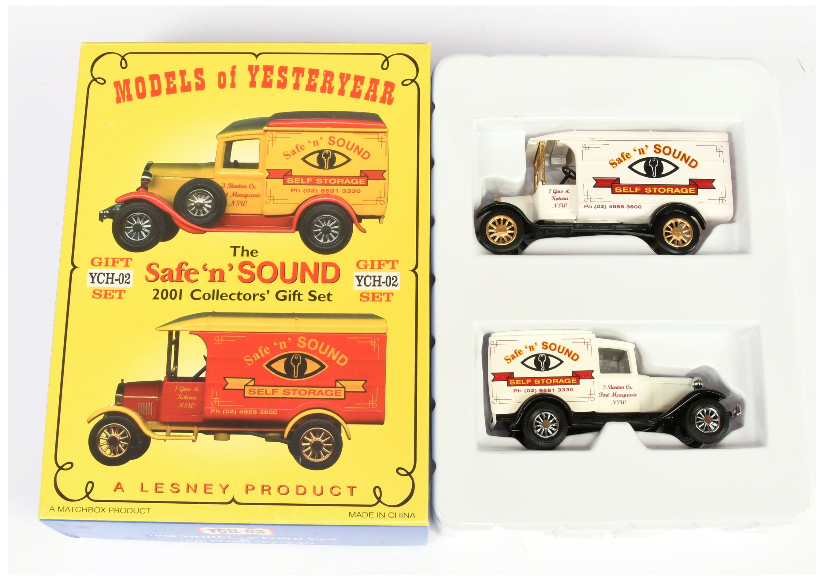 Matchbox Models of Yesteryear YCH02 (YSS01) The Safe 'n' Sound 2001 Collectors Gift Set comprisin...