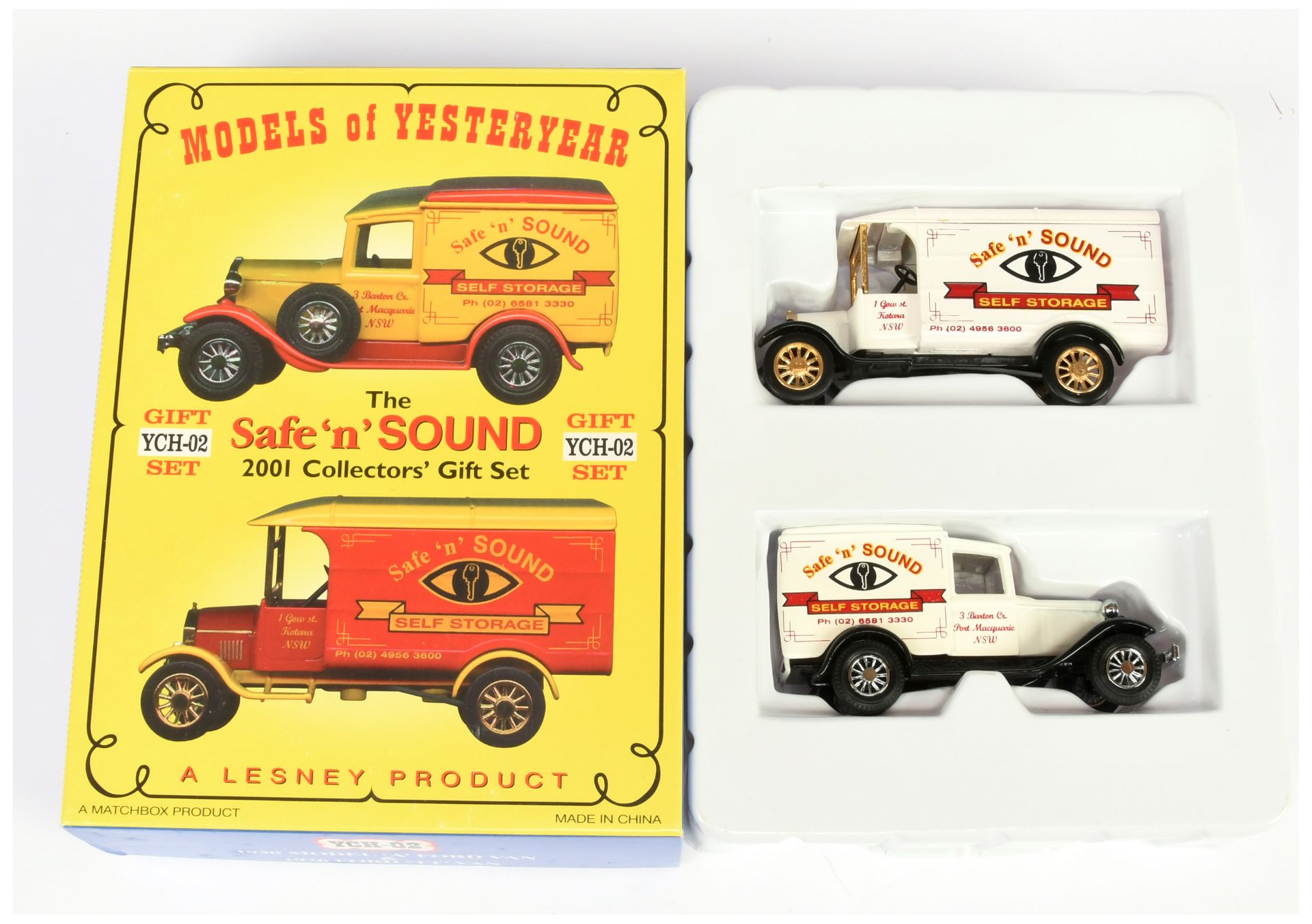 Matchbox Models of Yesteryear YCH02 (YSS01) The Safe 'n' Sound 2001 Collectors Gift Set comprisin...