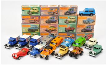 Matchbox Superfast Group of 15 To Include - 5h Jeep - Metallic Bronze body, 63c Open Back Pick-Up...