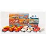 Matchbox Superfast Group Of 8 Emergency Vehicles To Include - 22 Blaze Buster - Red another but d...