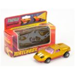 Matchbox Super Kings K30 Mercedes C.111 Switch On Headlights - metallic gold, white interior, pur...