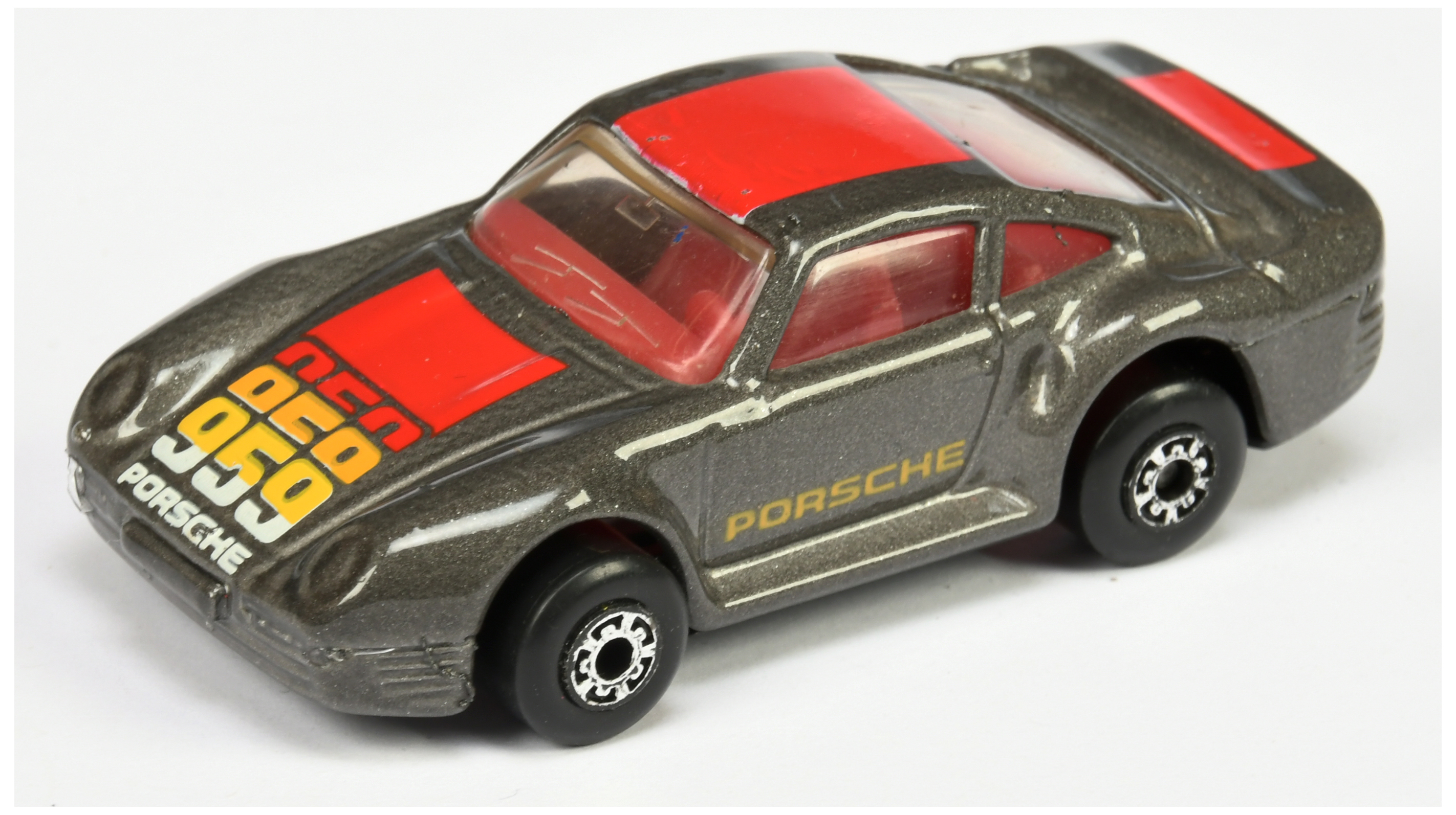 Matchbox Superfast 17 Porsche 959 Pre-production Trial model - dark grey with trial decals & with...