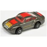 Matchbox Superfast 17 Porsche 959 Pre-production Trial model - dark grey with trial decals & with...