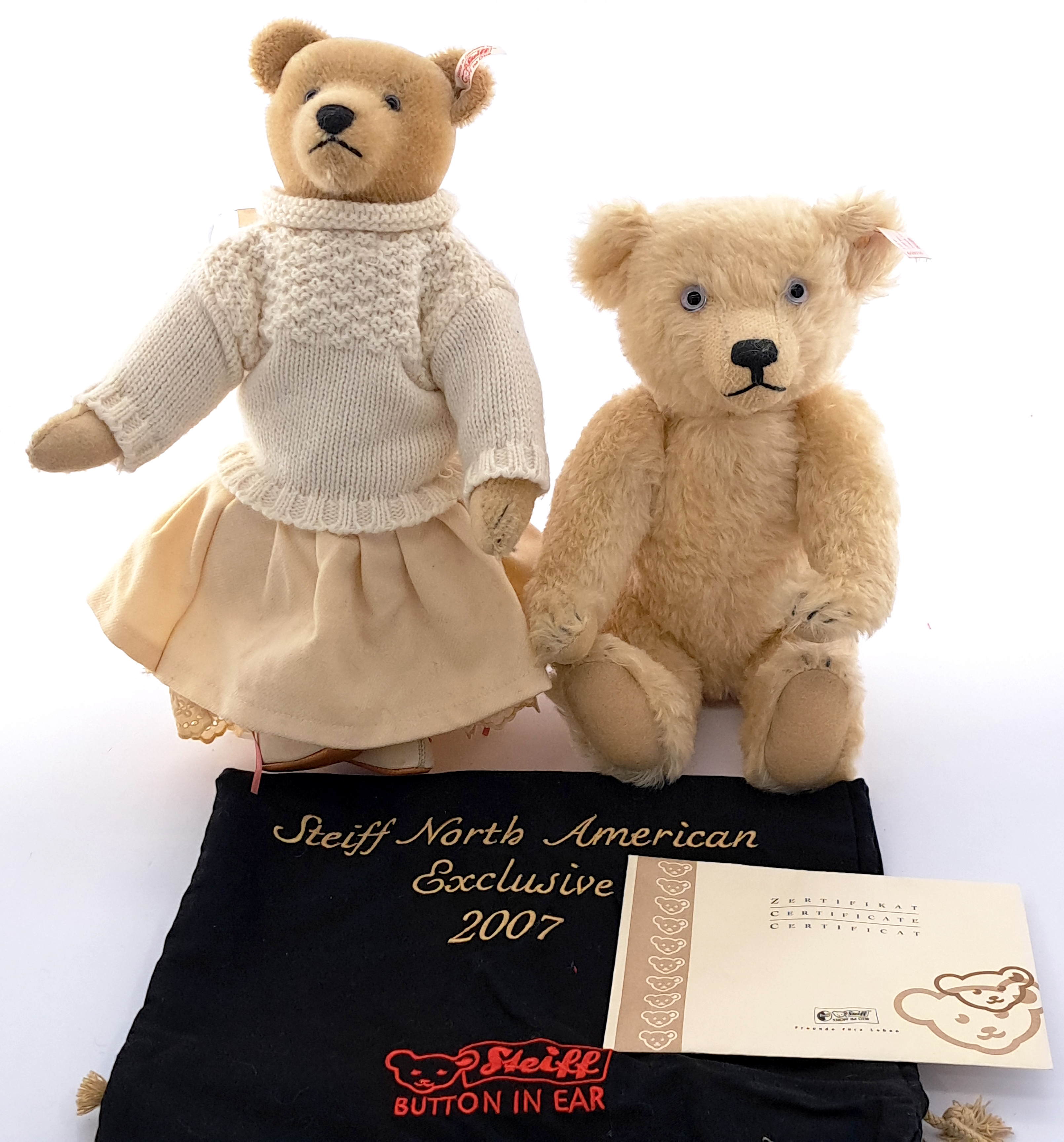 Steiff pair of teddy bears