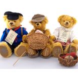 Hermann-Spielwaren trio of teddy bears