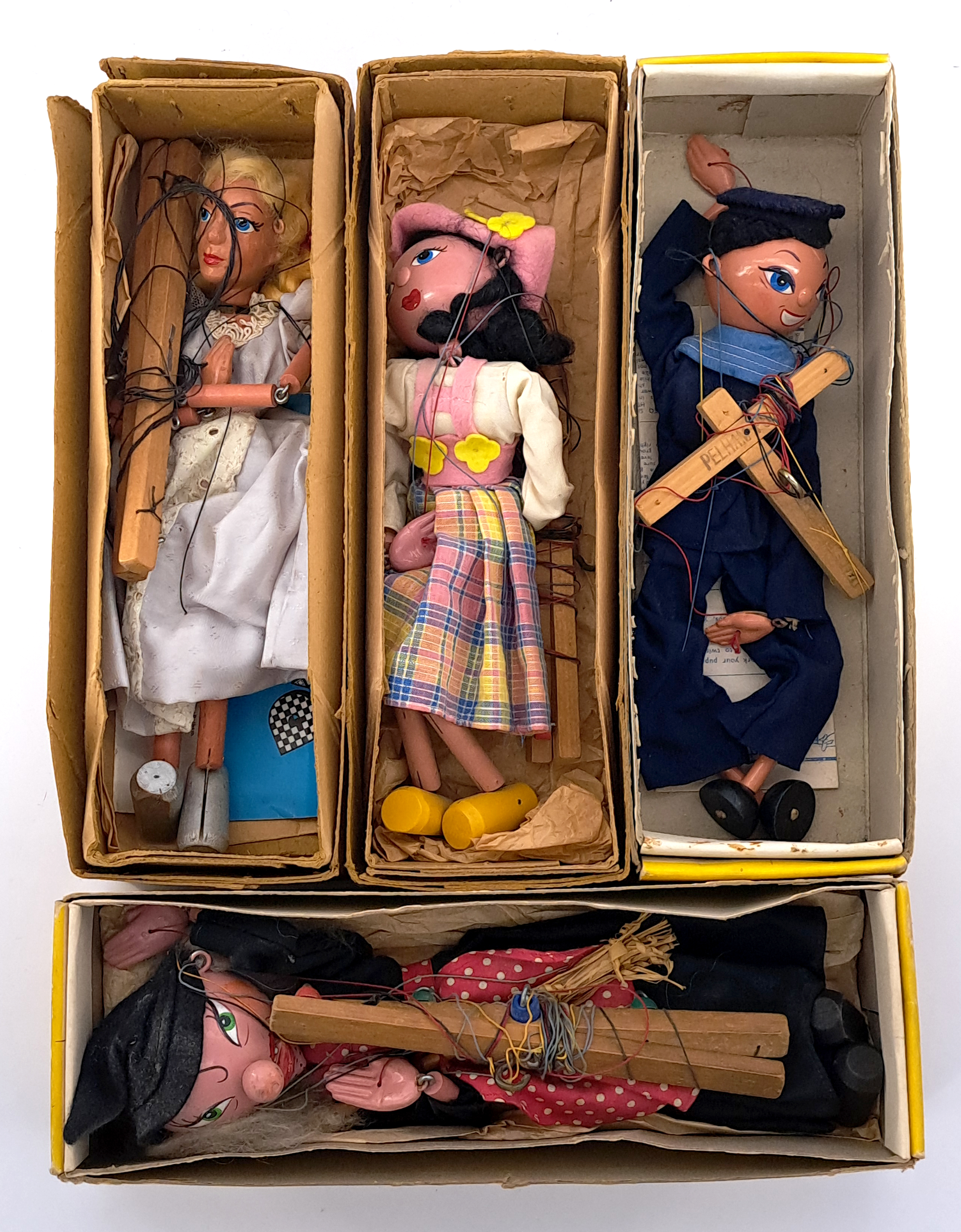 Collection of four Pelham Puppets