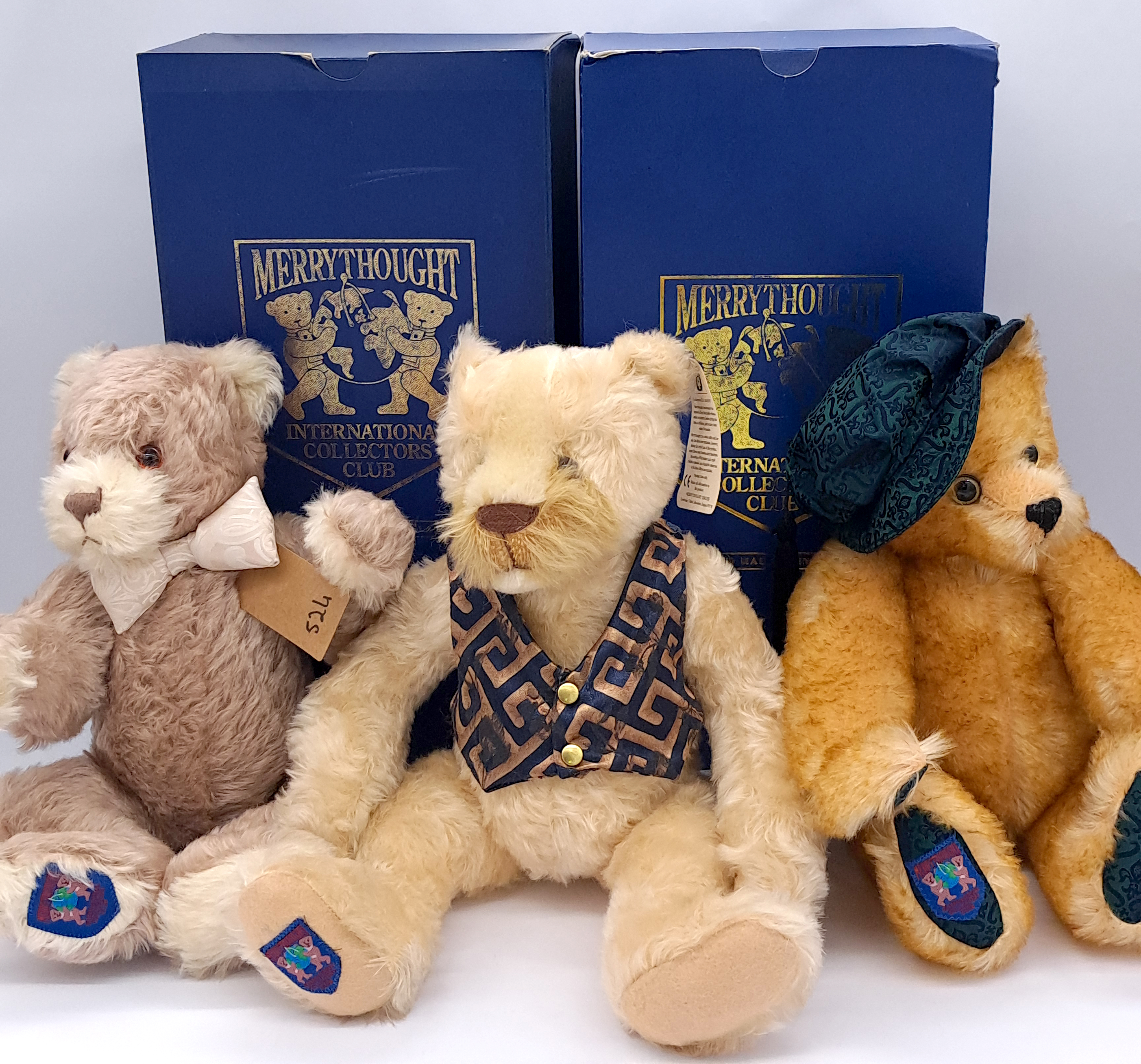 Merrythought trio of International Collector's Club bears