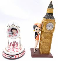 Betty Boop pair of novelty clocks