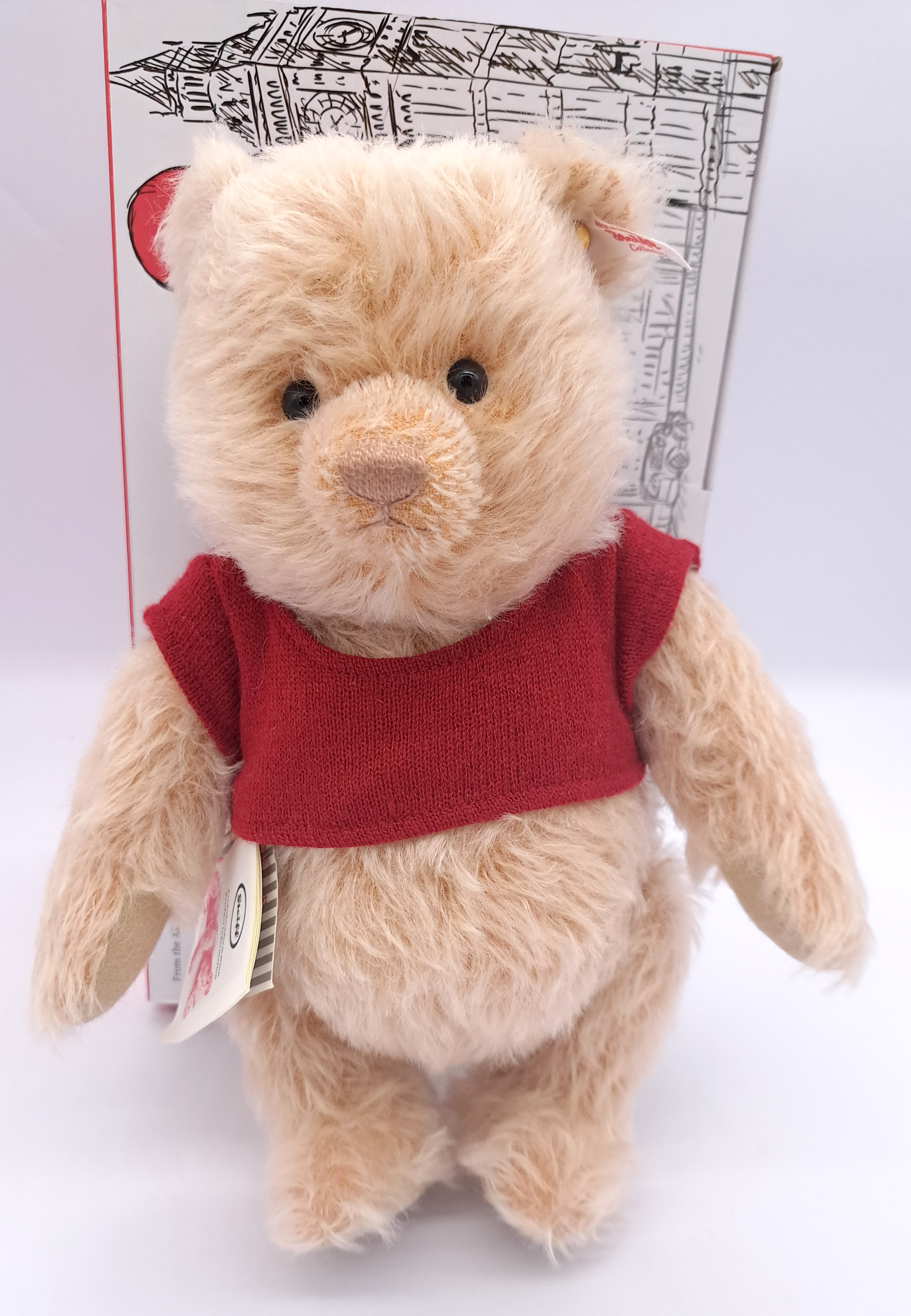 Steiff Disney Christopher Robin Winnie the Pooh teddy bear, white tag 355423