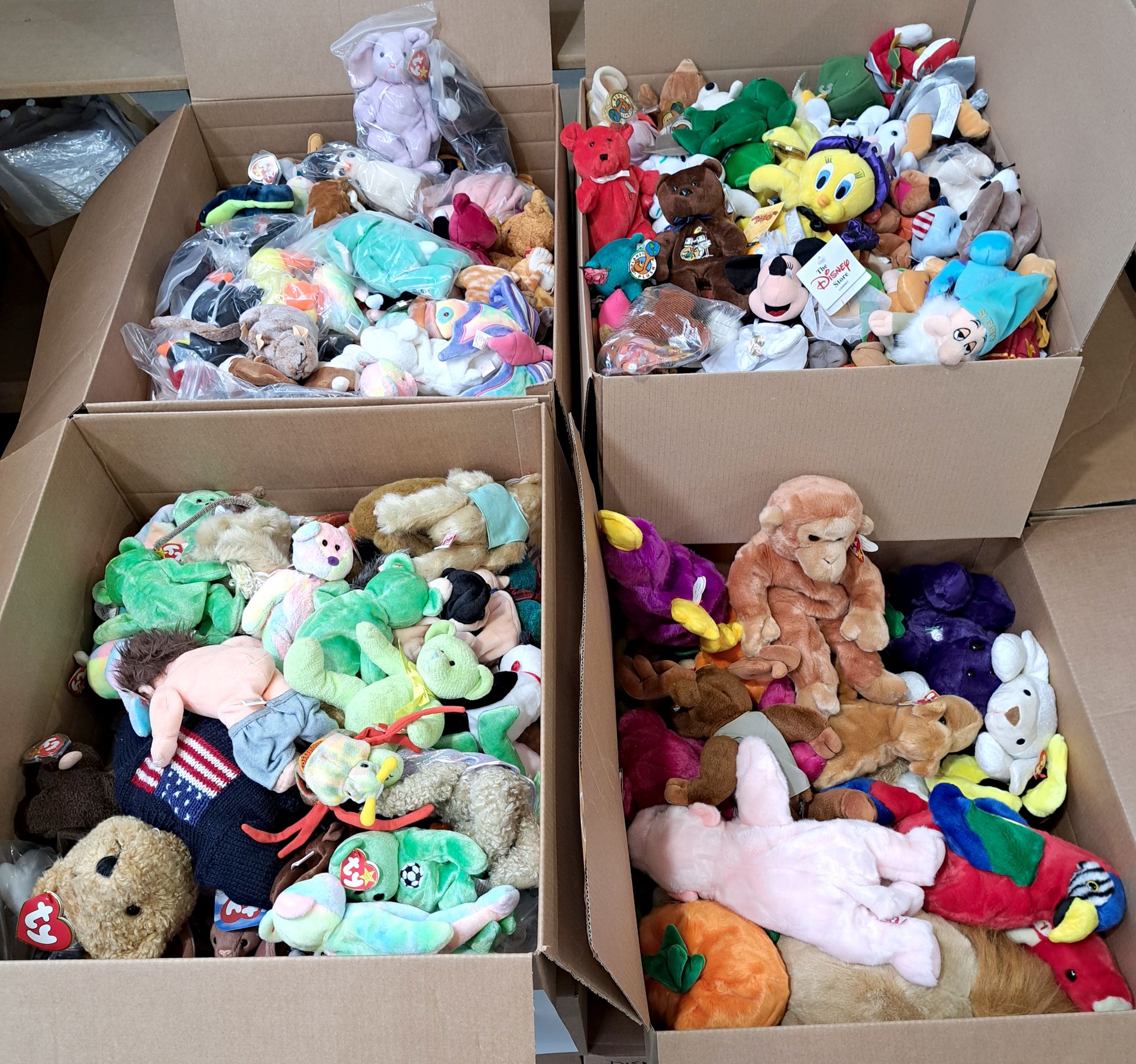 Plush toys large group