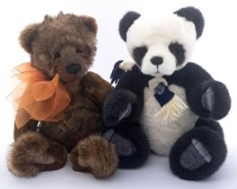 Charlie Bears pair of teddy bears